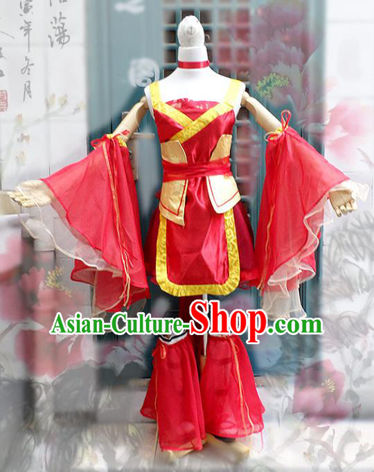 Traditional Chinese Tang Dynasty Swordswoman Costume, China Ancient Elegant Hanfu Heroine Dress Clothing