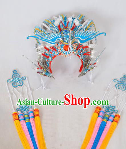 Traditional Chinese Professional Peking Opera Princess Hair Accessories, China Beijing Opera Imperial Concubine Diva Ceremonial Phoenix Coronet