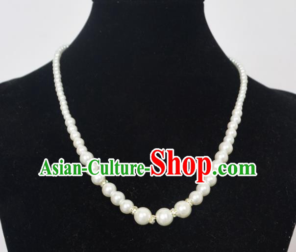 Traditional Handmade Chinese Classical Peking Opera Diva Accessories Necklace, China Beijing Opera Hua Tan Pearls Torque