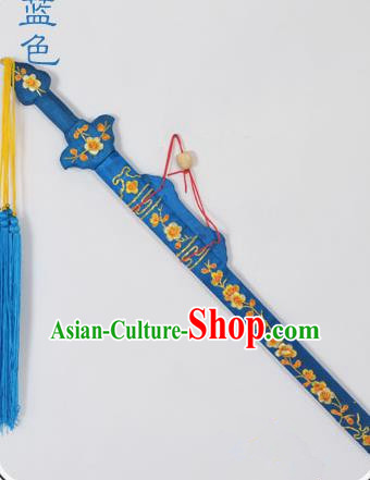 Traditional Chinese Wudang Tai Chi Sword Kungfu Kung Fu Swords Wu Shu Peking Opera Blues Blue Sword for Women