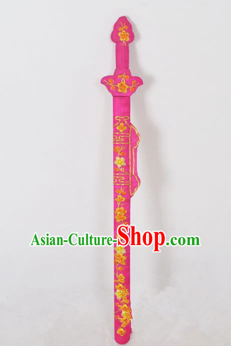 Traditional Chinese Wudang Tai Chi Sword Kungfu Kung Fu Swords Wu Shu Peking Opera Blues Rosy Sword for Women