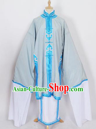 Traditional Chinese Professional Peking Opera Old Women Costume Grey Long Robe, China Beijing Opera Pantaloon Embroidered Clothing