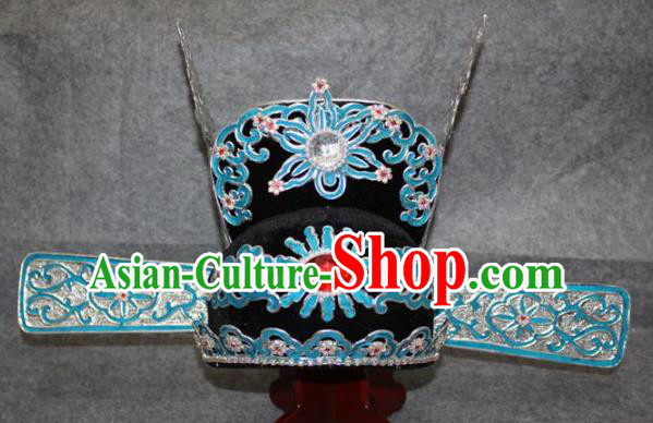 Traditional Handmade Chinese Ancient Classical Hair Accessories Peking Opera Niche Hat, China Beijing Opera Lang Scholar Headgear