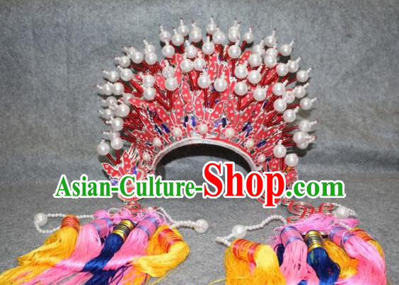 Traditional Handmade Chinese Ancient Classical Hair Accessories Peking Opera Hua Tan Hat, China Beijing Opera Diva Imperial Concubine Headwear Phoenix Coronet