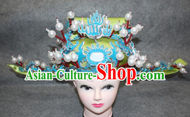 Traditional Handmade Chinese Ancient Classical Hair Accessories Peking Opera Niche Hat, China Beijing Opera Lang Scholar Headwear
