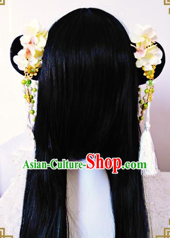 Traditional Handmade Chinese Ancient Classical Hair Accessories Hairpin, Flowers Hair Sticks Hair Jewellery, Hair Fascinators Hairpins for Women