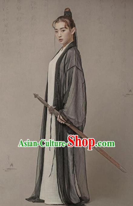 Traditional Ancient Chinese Swordswoman Costume, Elegant Hanfu Clothing Chinese Han Dynasty Chivalrous Women Dress