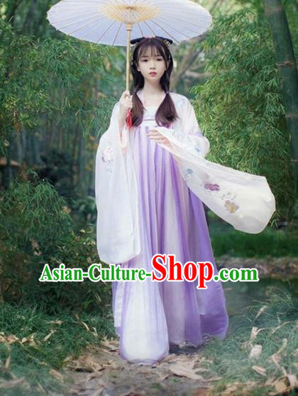 Traditional Ancient Chinese Hanfu Palace Lady Slip Skirt Costume, Elegant Hanfu Clothing Chinese Han Dynasty Princess Dress for Women