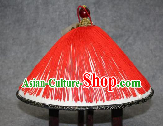 Traditional Handmade Chinese Ancient Classical Hair Accessories Peking Opera Eunuch Hat, China Beijing Opera Qing Dynasty Manchu Minister Headwear