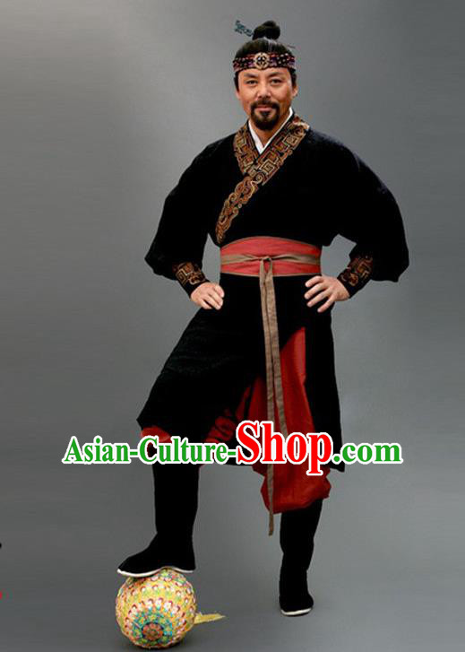 Traditional Chinese Ancient Kawaler Costume, Elegant Hanfu Clothing Chinese Ancient Song Dynasty Swordsman Clothing