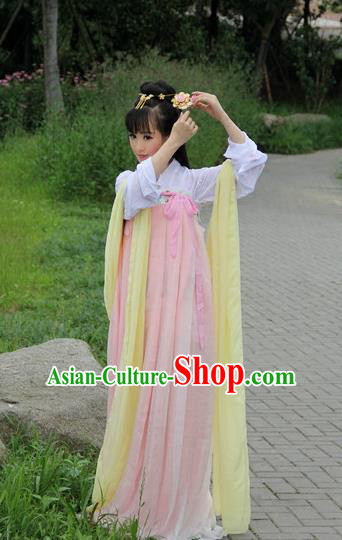 Traditional Chinese Tang Dynasty Palace Lady Costume, Elegant Hanfu Clothing Chinese Ancient Fairy Princess Dress Clothing for Women