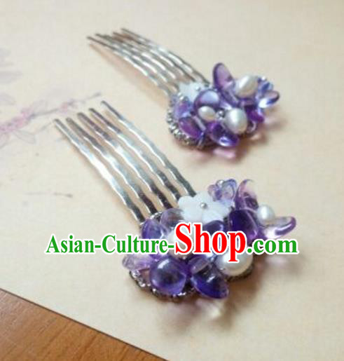 Traditional Handmade Chinese Ancient Classical Hair Accessories Hairpin Headwear Hair Comb for Women