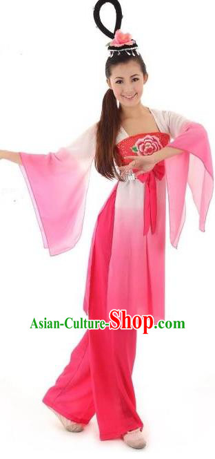 Traditional Ancient Chinese Tang Dynasty Palace Flying Dance Costume, Elegant Hanfu Clothing Chinese Princess Dunhuang Flying Apsaras Embroidered Clothing for Women