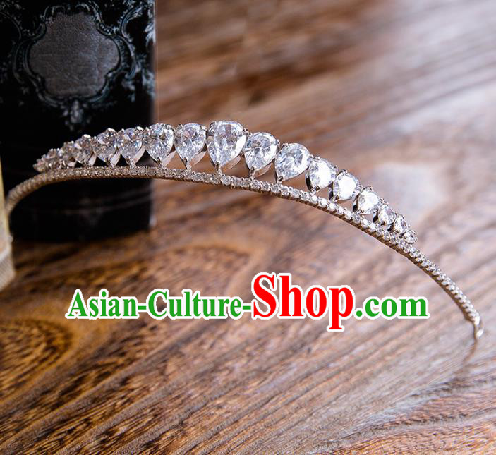 Top Grade Handmade Classical Hair Accessories Baroque Royal Crown, Princess Zircon Hair Clasp for Women