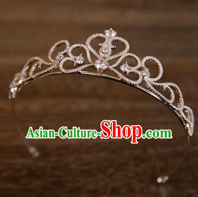 Top Grade Handmade Classical Hair Accessories Baroque Style Princess Crystal Royal Crown Hair Clasp Headwear for Women