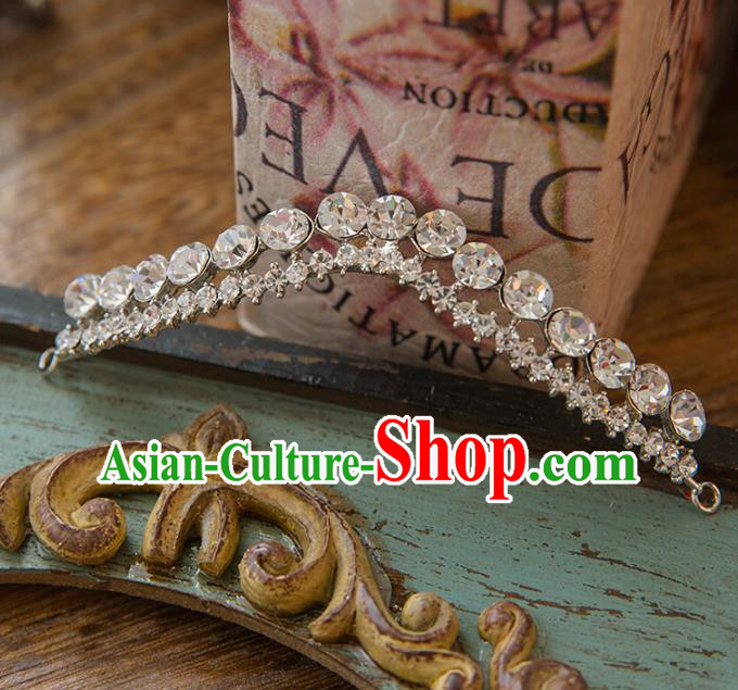 Top Grade Handmade Classical Hair Accessories Royal Crown, Baroque Style Princess Crystal Hair Clasp Headwear for Women