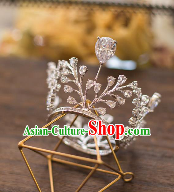 Top Grade Handmade Classical Hair Accessories Baroque Style Princess Crystal Royal Crown Headwear for Women