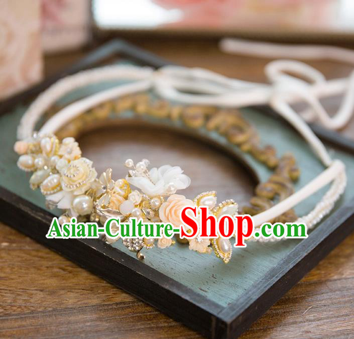 Chinese Handmade Classical Hair Accessories Pearl Flowers Hair Clasp, China Wedding Headband Headwear for Women