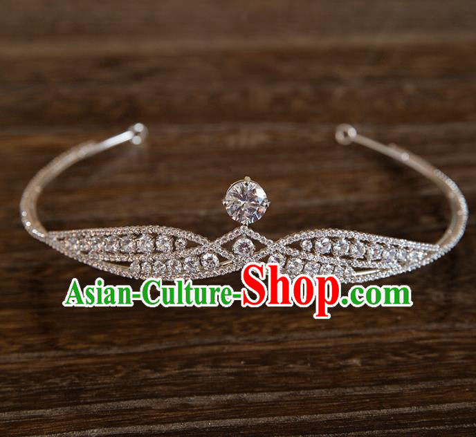 Top Grade Handmade Classical Hair Accessories Baroque Style Princess Crystal Zircon Royal Crown Headwear for Women