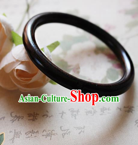 Chinese Handmade Classical Accessories Ebony Bracelet, China Hanfu Bangle for Women