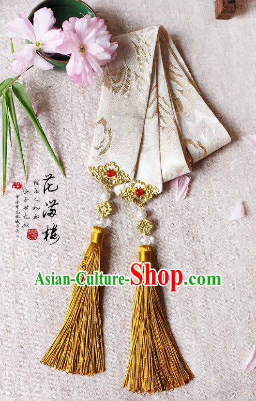 Chinese Handmade Classical Hair Accessories Hanfu Silk Headband, China Ancient Hair Clasp Headwear for Women for Men