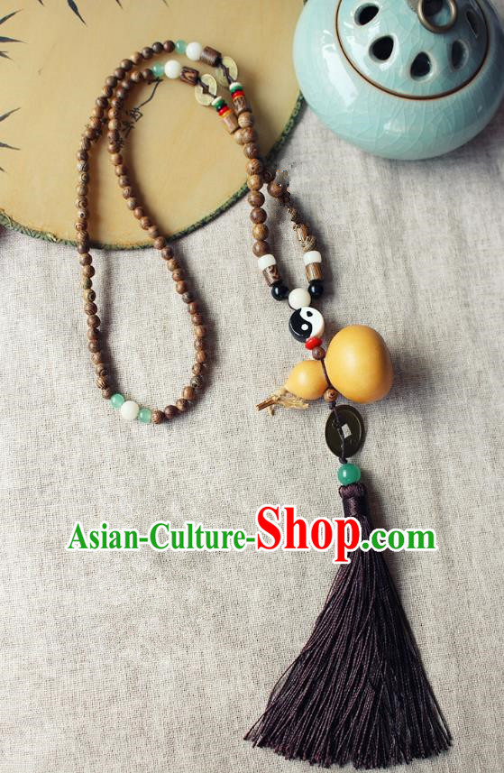 Chinese Handmade Classical Accessories Calabash Tassel Palace Taeniasis, China Hanfu Waist Pendant Headwear for Women for Men