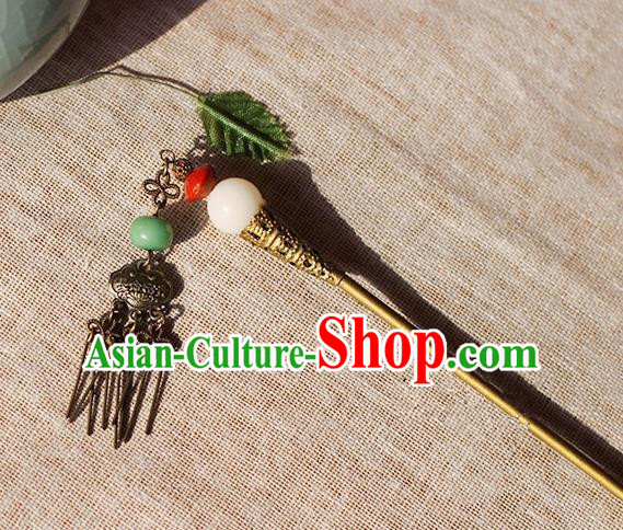 Chinese Handmade Classical Accessories Tassel Hairpin, China Hanfu Step Shake Hair Clip for Women