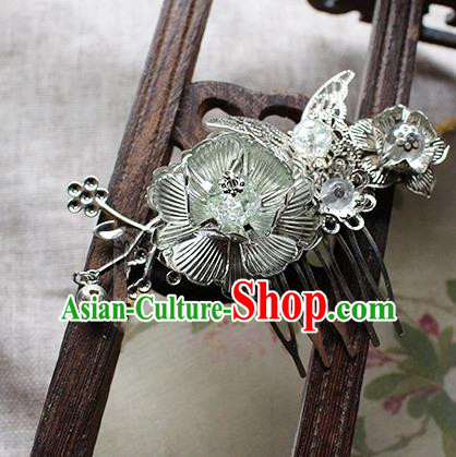 Chinese Handmade Classical Accessories Bride Tassel Hairpin, China Xiuhe Suit Hair Comb for Women