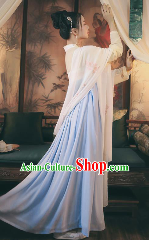 Traditional Chinese Ancient Hanfu Princess Costume Slip Skirts, Asian China Tang Dynasty Palace Lady Clothing for Women