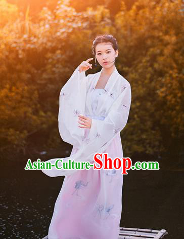 Traditional Chinese Ancient Palace Lady Costume, Asian China Tang Dynasty Princess Embroidered Dress for Women