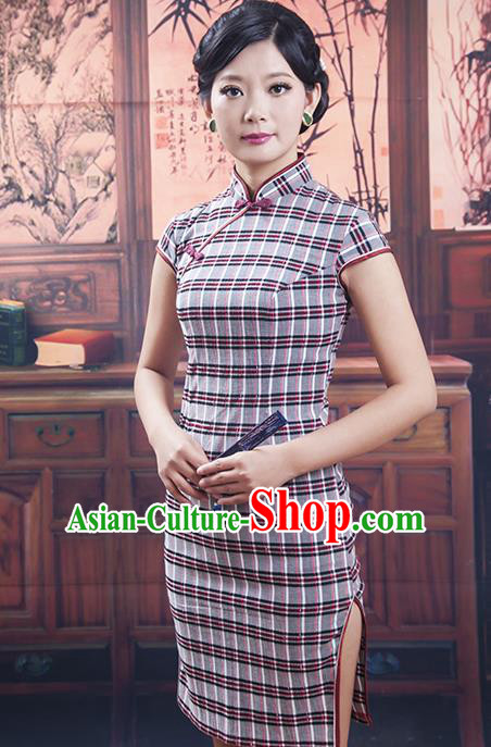 Traditional Ancient Chinese Republic of China Young Lady Short Cheongsam, Asian Chinese Chirpaur Qipao Dress Clothing for Women