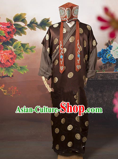 Traditional Ancient Chinese Swordsman Costume, Asian Chinese Ming Dynasty Ministry Councillor Clothing for Men