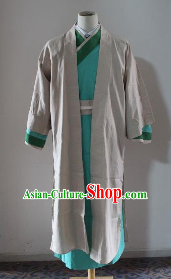 Traditional Ancient Chinese Swordsman Costume, Asian Chinese Ming Dynasty Knight-errant Robe Clothing for Men