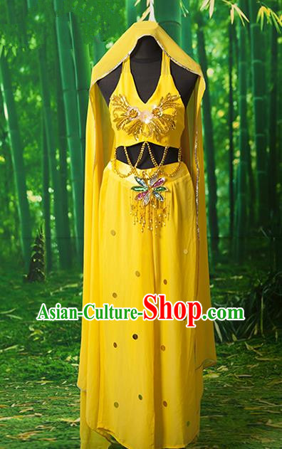 Traditional Chinese Uyghur Nationality Dancing Costume, India Dance Costume, Chinese Minority Nationality Uigurian Dance Costume for Women