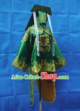 Traditional Chinese Peking Opera Takefu Costume Embroidered Robe, China Ancient Beijing Opera Imperial Bodyguard Gwanbok for Men