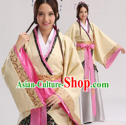 Traditional Chinese Ancient Palace Lady Costume, Asian China Han Dynasty Princess Embroidered Clothing for Women