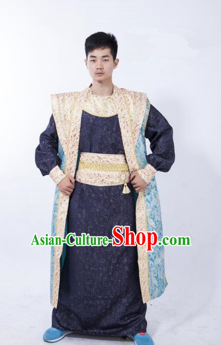 Traditional Ancient Chinese Prime Minister Costume, Asian Chinese Tang Dynasty Chancellor Clothing for Men