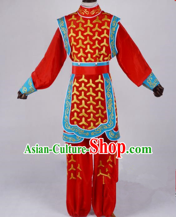 Traditional China Beijing Opera Takefu Bianlian Costume, Ancient Chinese Peking Opera Wu-Sheng Warrior Embroidery Dragon Dance Clothing