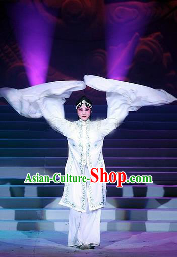 Traditional Ancient Chinese Peking Opera Water Sleeve Dance Costume, Elegant Hanfu Clothing Chinese Palace Lady Dress Clothing for Women