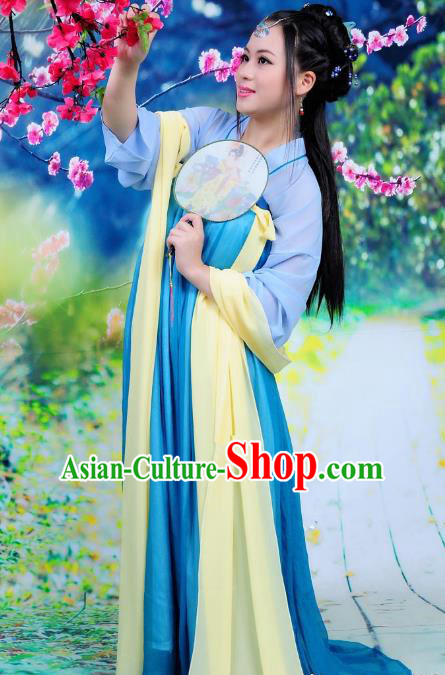 Traditional Ancient Chinese Imperial Consort Hanfu Fairy Costume Chest Ru Skirt, Chinese Tang Dynasty Palace Lady Elegant Dress Clothing