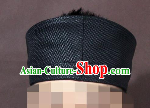 Traditional Chinese Beijing Opera Wu Dang Taoist Black Hats Headband for Men