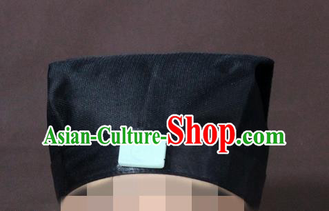 Traditional Chinese Beijing Opera Wu Dang Taoist Black Hats Taoism Headband for Men