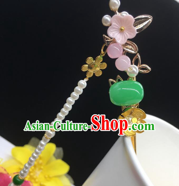 Traditional Handmade Chinese Ancient Classical Hair Accessories Hanfu Hairpins Tassel Step Shake for Kids