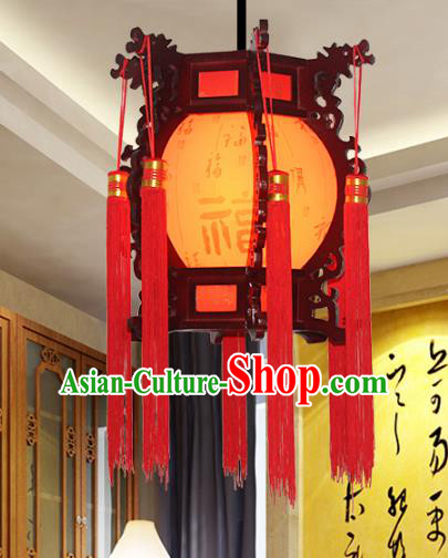 Traditional Chinese Handmade Wood Printing Lantern Classical Palace Lantern China Ceiling Palace Lamp