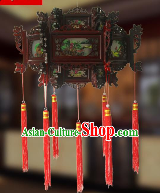 Traditional Chinese Handmade Lotus Lantern Classical Palace Lantern China Wood Carving Ceiling Palace Lamp