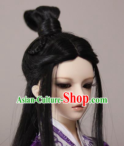 Traditional Handmade Chinese Ancient Tang Dynasty Nobility Childe Hair Accessories Wig Sheath for Men