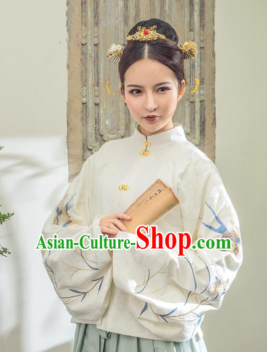 Traditional Chinese Ancient Nobility Lady Costume Ming Dynasty Princess Embroidered Blouse for Women