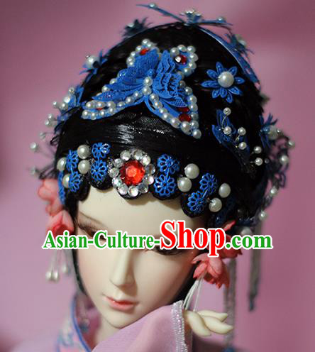 Traditional Handmade Chinese Beijing Opera Actress Hair Accessories Hairpins and Wig for Women