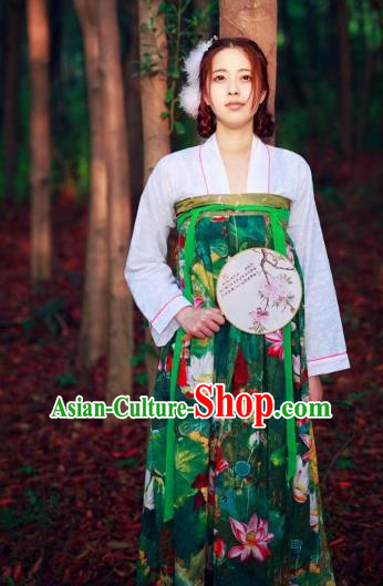 Traditional Chinese Ancient Princess Hanfu Costume Tang Dynasty Palace Lady Dress Clothing for Women