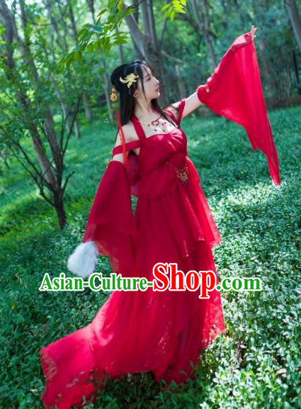 Traditional Chinese Ancient Cosplay Princess Costume Tang Dynasty Palace Lady Dress Clothing